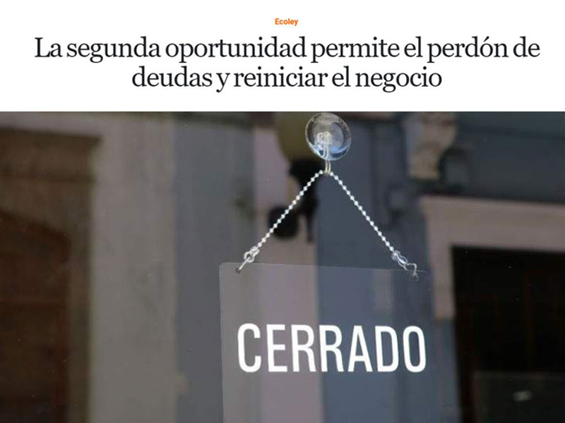 La segunda oportunidad permite el perdón de deudas y reiniciar el negocio - Ponter Abogados y Asesores - Abogados en Madrid - Abogados en Toledo